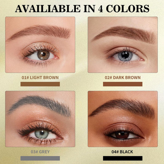 Microblading Eyebrow Pencils For Women,Eyebrow Pen,Brow Pencil,Long Lasting Waterproof And Sweat-Proof,4 Tip Precise Eye Brow Makeup Pen,Create Natural Hair-Like Brows