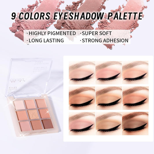 Makeup Set Kit for Women Girls Teens, Makeup Present Set, Includes 9 Color Eyeshadow, Counter Stick, Foundation, Eyebrow Pencil, Eyeliner, Mascara, Lip Gloss, 5Pcs Brushes, Sponge