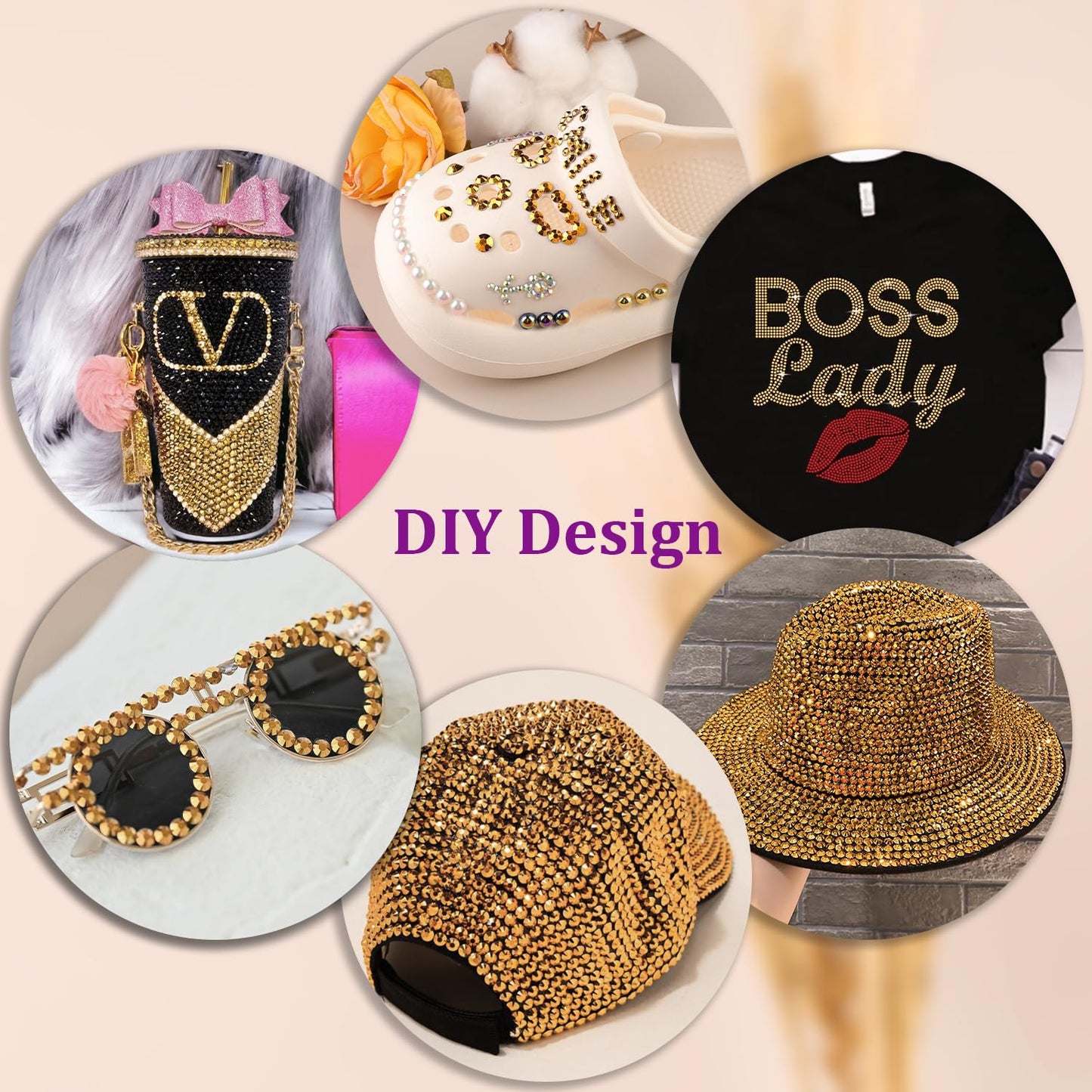 Resin Jelly Rhinestones for Crafting with B7000 Jewelry Glue, 2 Boxes Gold Flatback Crystals with 3Pcs 10ml Glue, Bedazzling Non Hotfix Gems for DIY Tumblers Clothing Shoes Manicure