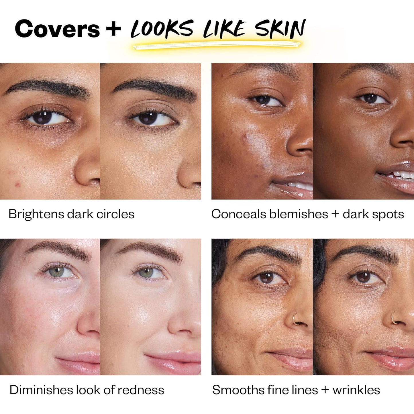 Kosas Revealer Concealer - Medium Coverage Makeup with Hyaluronic Acid, Conceals Dark Circles Under Eyes, Dark Spots and Blemishes + Brightens, Hydrates, Long-Lasting & Vegan, (Tone 6.2 N)
