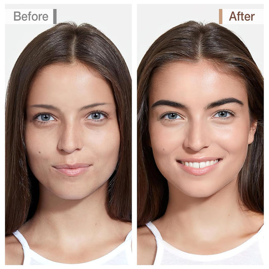 Boobeen 2-Color Eyebrow Palette, Brow Powder Makeup for Sculpting and Defining Brow, Eye Contour Kit with Brush Applicator