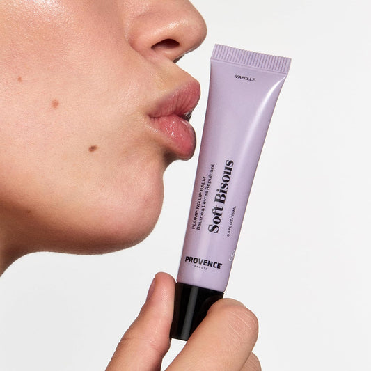 Provence Beauty Soft Bisous Plumping Lip Balm – Overnight Lip Mask for Dry Lips – Hydrating & Plumping Lip Treatment – Smoothing Lip Sleeping Mask for Women – Deep Moisture & Care 0.5 Fl Oz