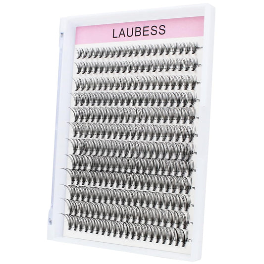 Eyelash Clusters LAUBESS Lash Clusters Individual Lashes Cluster Eyelash Extensions DIY at Home Waterproof Cluster Lashes (20D-0.07C-9-16)