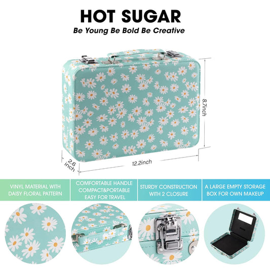 Hot Sugar Makeup Kit for Teenager Girls 10-12, All in One Beginner Makeup Kit for Women Full Kit, Teen makeup kit Cosmetic Gift Set on Birthday Christmas (MINT DAISY)