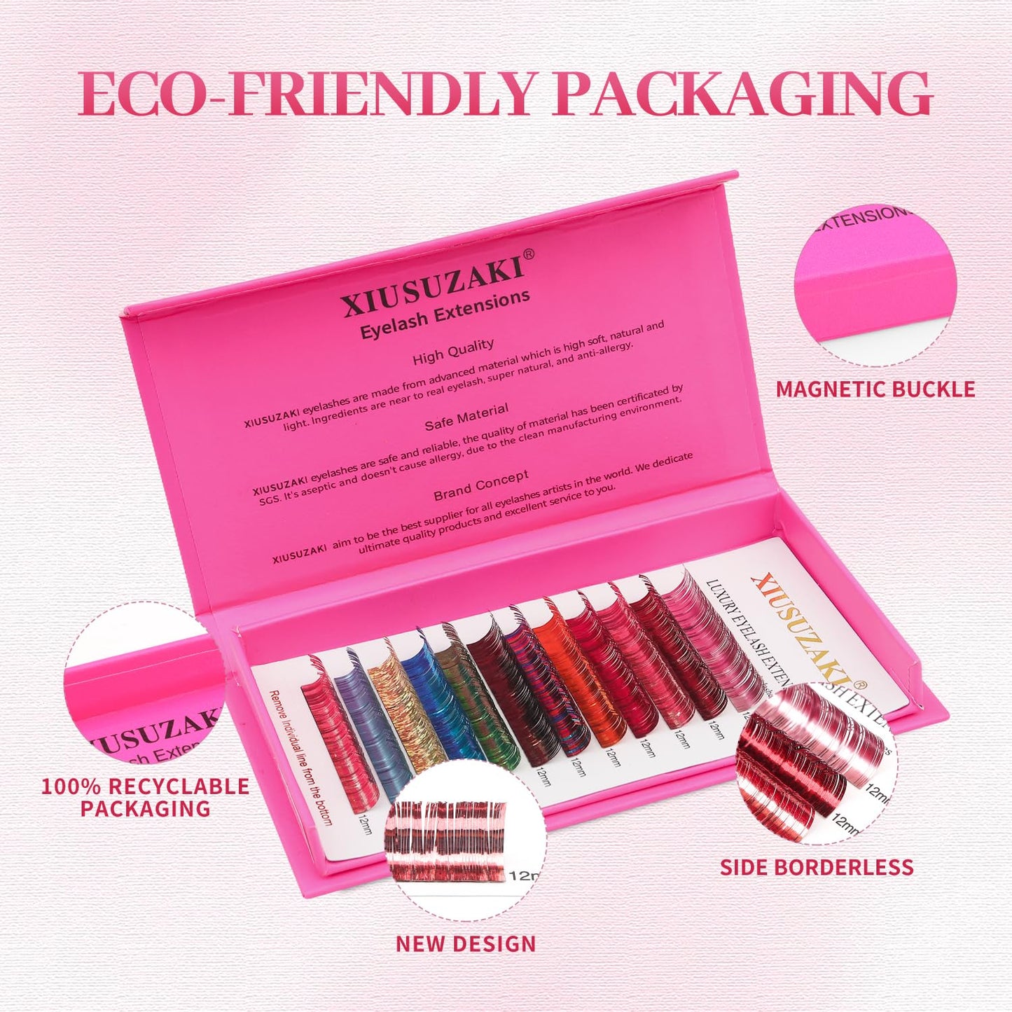 Glitter Spike Tinsel Eyelash Extensions 0.07 Colored Lashes Extension D Curl Lashes 11mm Lash Extensions Soft False Eyelashes Volume Lashes 12 Rows Professional Use(Glitter,0.07-D,11mm)