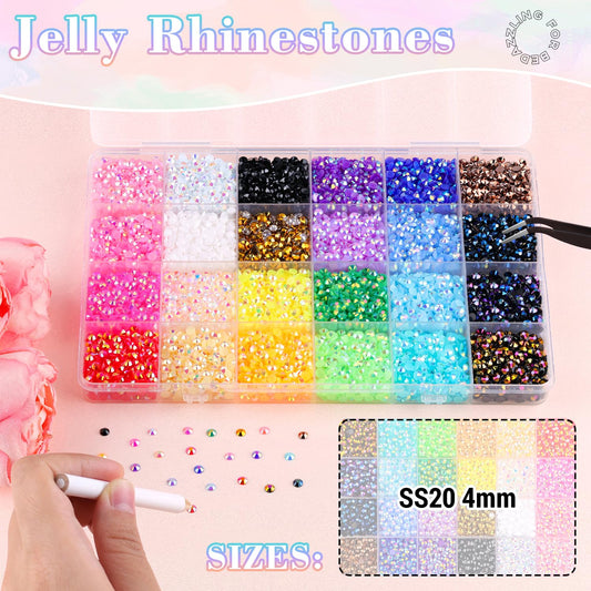 12600Pcs Resin Rhinestones with B7000 Jewelry Glue for Crafting, Multicolors 4mm Non Hotfix Flatback Gems, Bedazzling Crystal for DIY Crafts Clothing Tumblers Mugs Shoes Fabric Decor Nail Art