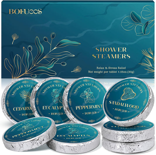 Shower Steamers Aromatherapy – Birthday & Christmas Gifts for Men Teen Dad, Stocking Stuffers White Elephant Gifts for Adults, SPA Self Care Relaxing Natural Essential Oils Bath Bombs