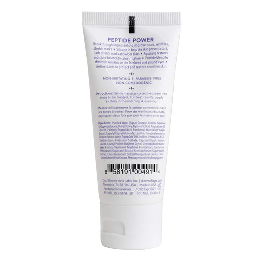 Dermaflage Acne Scar Removal Cream With Peptide Power, Fade Acne, Surgical Scars, Stretch Marks And Wrinkles With Good Skin, 2 oz.