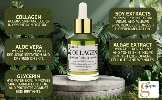 Collagen Serum For Face | Collagen Face Serum For Skin Tightening Helps Lift, Plump, & Firm Sagging Skin | Serums For Skin Care | Anti Wrinkle Boost, Fragrance Free, 2 Fl Oz