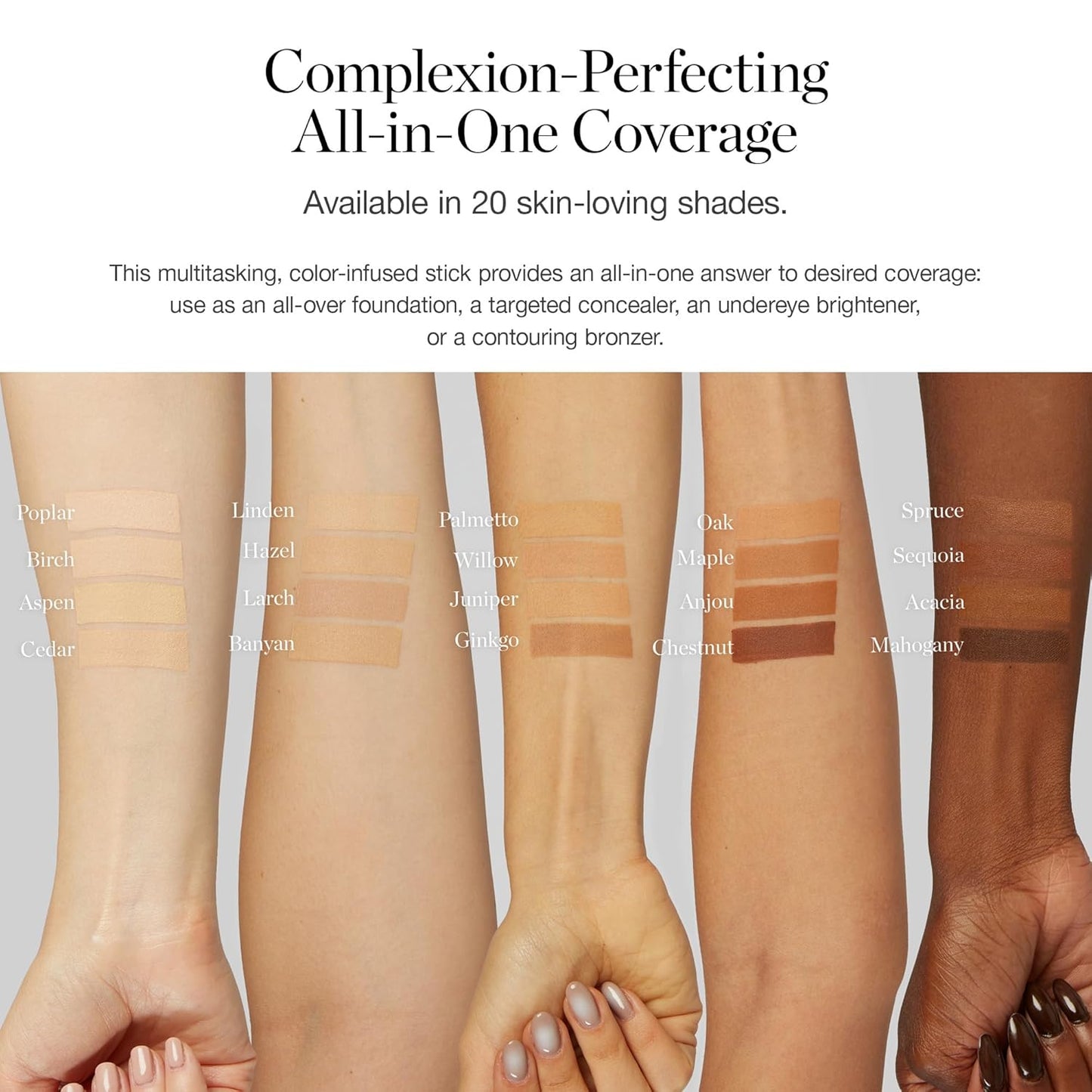 Ogee Sculpted Complexion Foundation Stick (Larch 2.25C - Light Medium, Beige Undertones) Full Coverage Foundation Makeup - Instantly Balance & Even Complexion - 70% Organic Ingredients