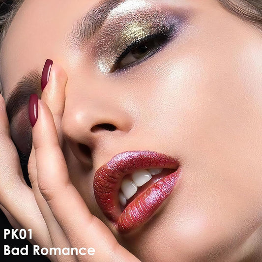 FOCALLURE Metallic Liquid Lipstick,Non Stick Cup Lip Gloss,High Impact Lip Color with Transfer-proof Wear,Long Lasting & Waterproof Lipstick Makeup for Women,Bad Romance