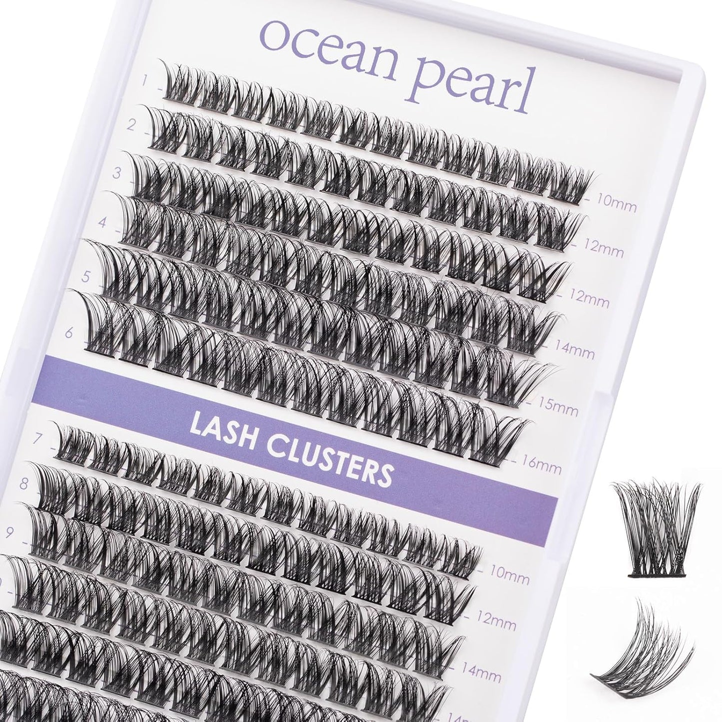 Lash Clusters 144 Pcs Individual Lashes DIY Lash Extensions 10-16mm Length Soft Natural False Eyelashes Thin Band Eyelash Extensions for Makeup at Home - OP01