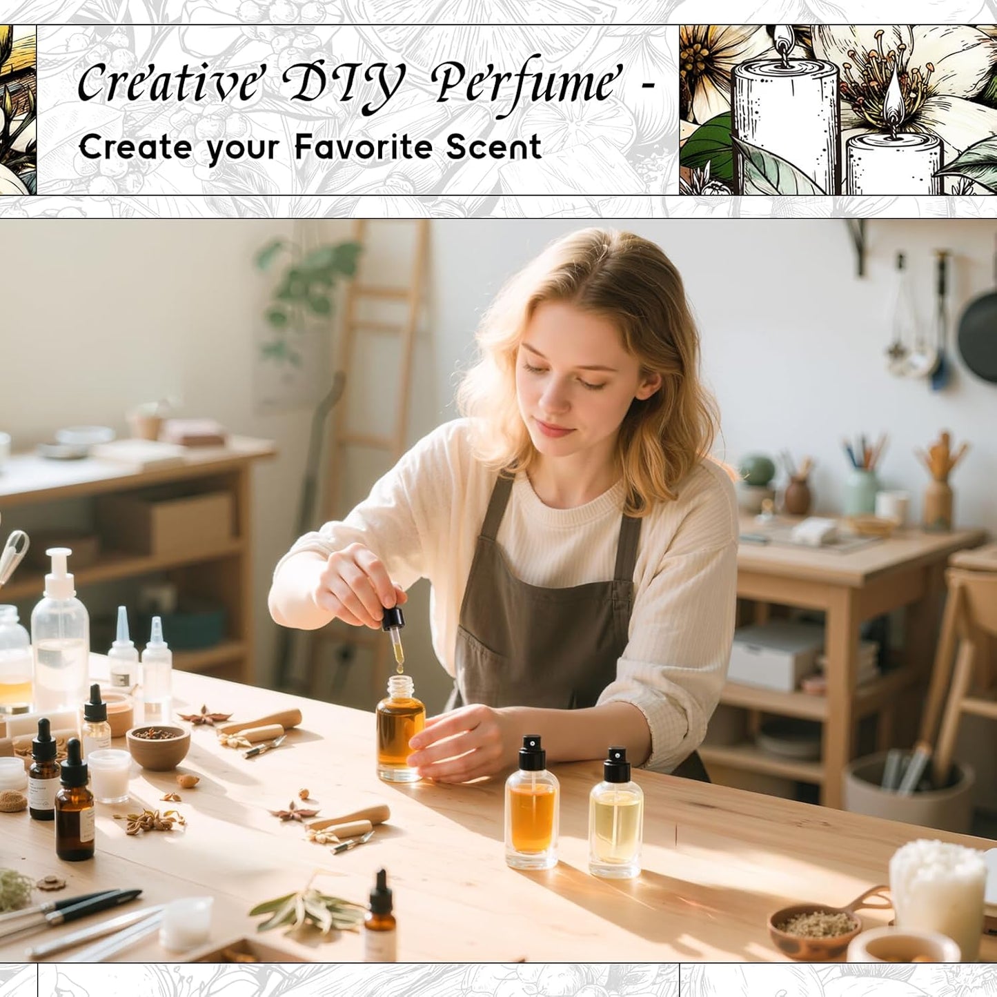 HIQILI Jasmine Fragrance Oil for Aromatherapy Diffuser, Floral Scent for Candle, Perfume Making, Skin Care, Laundry Essential Oil - 5.07 Fl Oz