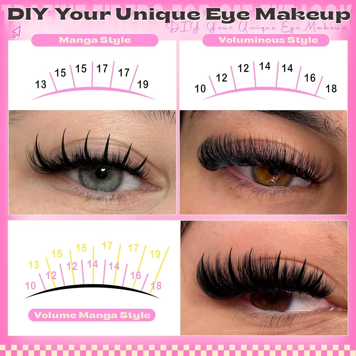 200D Lash Clusters with Spikes Thick Eyelash Clusters Volume Cluster Eyelash Extensions Lash Spikes D Curly Individual Lashes Long Spiky Lash Extension Mega Eyelashes Clusters by Pleell