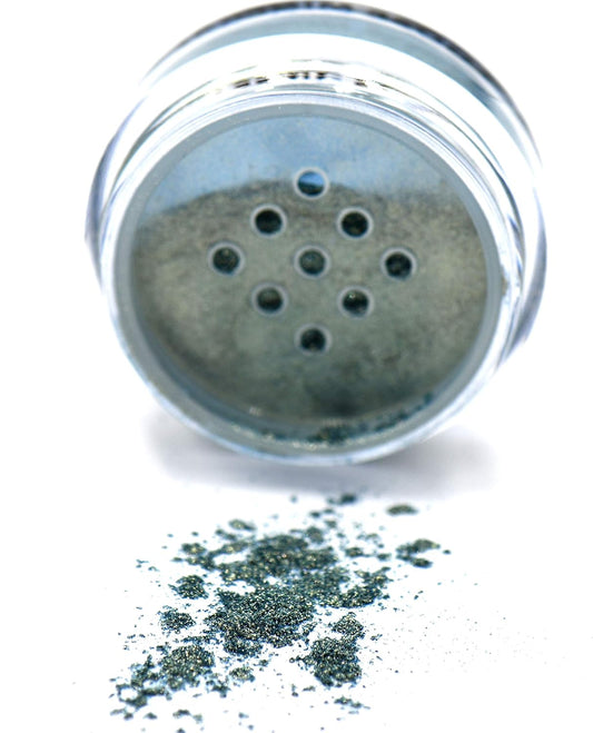 Emerald City Teal Jewel Green & Hints of Golden Sparkle Single Loose Powder Eyeshadow; Vegan, Talc & Paraben Free