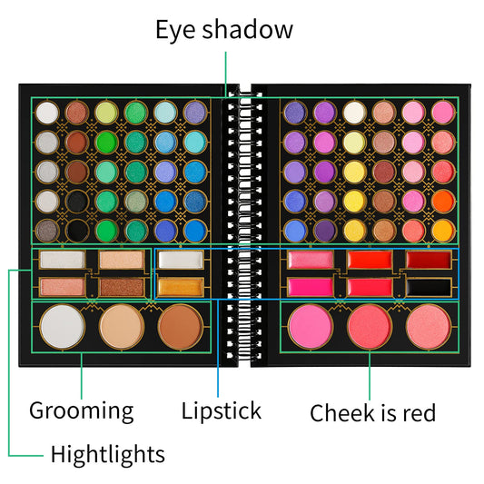 Makeup Palette for Teens, DE’LANCI Pro Makeup Pallet Gift Set for Teen Girls and Women,Beginners, 78 All in One Make up Eyeshadow Kit,Full Makeup Starter Kit for Young Teens Beginners or Pros