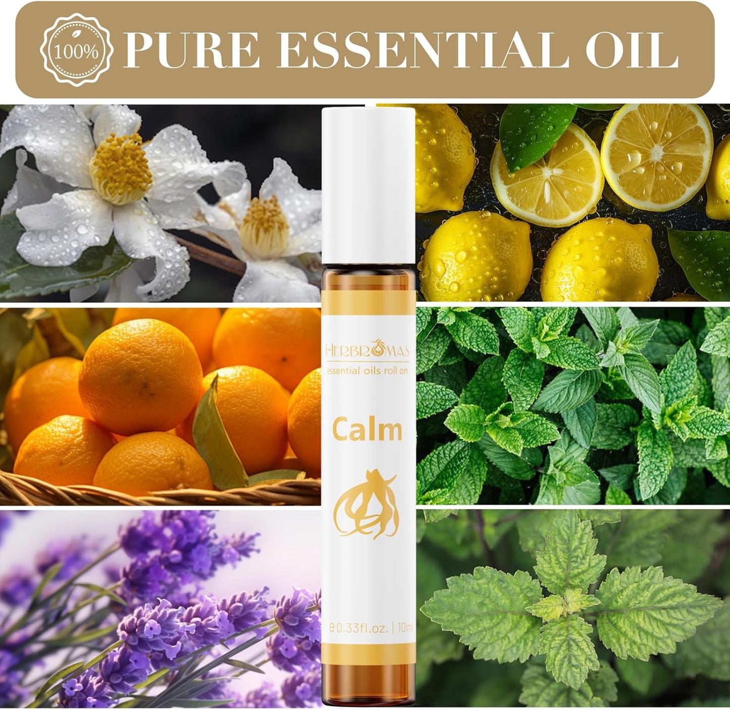 Aromatherapy Essential Oil Roll On Blend Relaxation Gift for Women, Natural and Pure Essentail Oils with Travel Size Roller Ball Bottle (Breathe, 1)