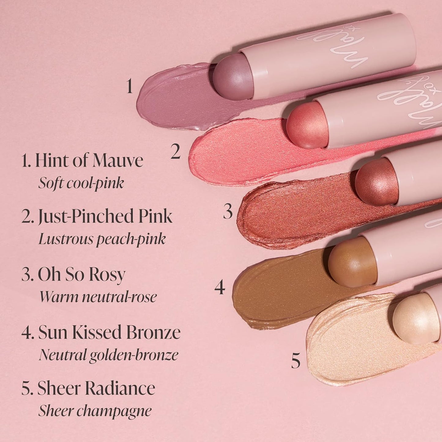 Mally Beauty Shimmer, Shape & Glow Plus Face Defining Stick, Hint Of Mauve