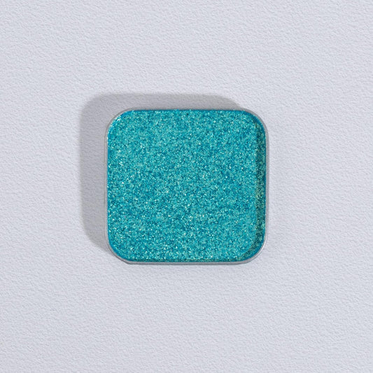 Chameleon Single Eyeshadow – Blue-Green Shimmer,Pressed Powder, Square Pan, Fits Magnetic Palettes,High Pigment, Smudge-Proof, Smooth Blend, All-Day Wear (Mermaid Flip)