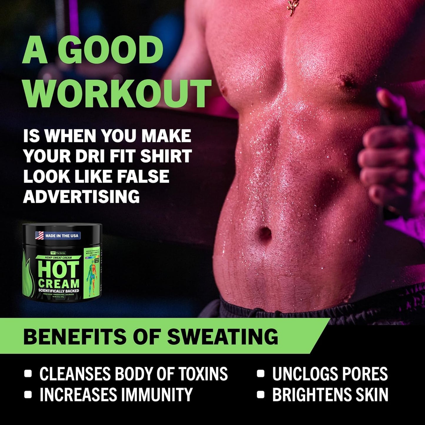 TNT Pro Ignite Sweat Cream – Pre-Workout Hot Gel for Firming & Tightening