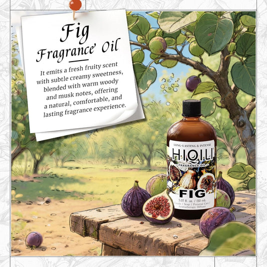 HIQILI Fig Fragrance Oil for Hotel Scent Diffuser, Candle & Soap Making Kit, Add to Skin Care, Bath & Body Products - 5.07 Fl Oz