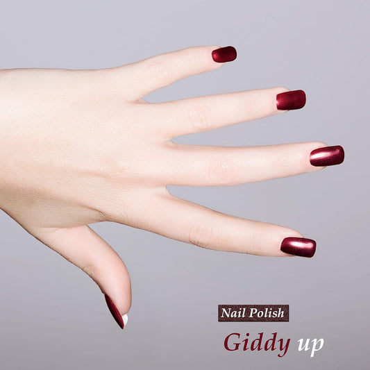 Karma Organic Nail Polish - Quick Dry Nail Lacquer, Non-Toxic, Vegan, and Cruelty-Free Nail Paint Art for Adults & Kids - No Toluene, No Formaldehyde, No DBP, and Free of TPHP (Giddy Up, 0.43 fl oz.)