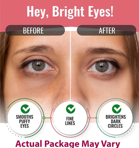 Eye Mask for Puffiness - Under Eye Patches for Dark Circles - Korean Under Eye Mask Patches for Puffy Eyes - Eye Gel Pads Depuffing Eye Brightener, Caffeine, Hydrogel & Collagen (20 Pairs)