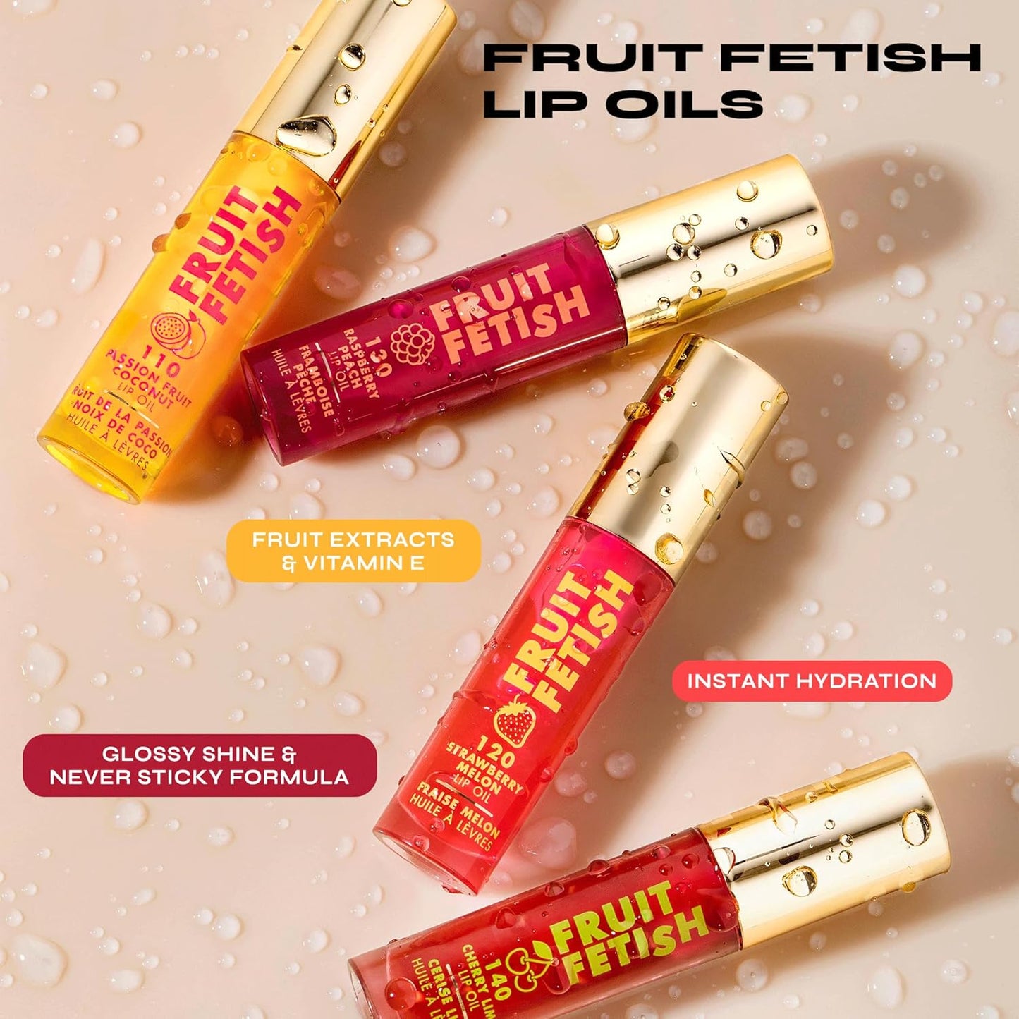 Milani Lip Oil with Vitamin E for Instant Hydration, Fruit Extract Infused Lip Treatment and Moisturizing Lip Gloss - Passionfruit Coconut