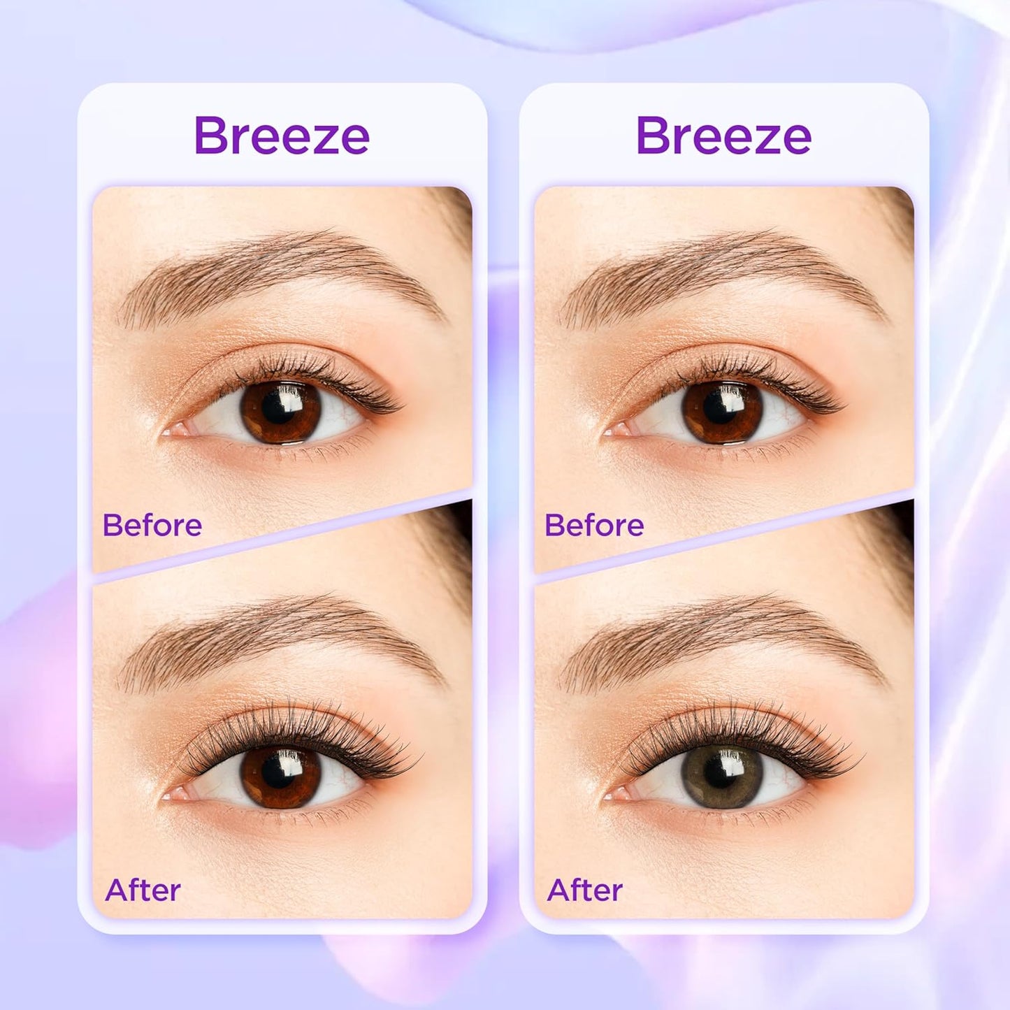 Lash Extension Kit DIY Lash Clusters Kit Eyelash Extensions Individual Lashes Extensions with (Bond,Seal,Tweezers,168Pcs,Breeze,0.07D,9-12mm)