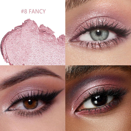 Eyeshadow Stick, Shimmer and Matte Cream Eye Shadow Brightener Sticks Eyeliner Pencil Crayon, Waterproof Long Lasting Eye Highlighter Stick Makeup,0.056 Oz(2PCS #8-Fancy+#9-Champagne)