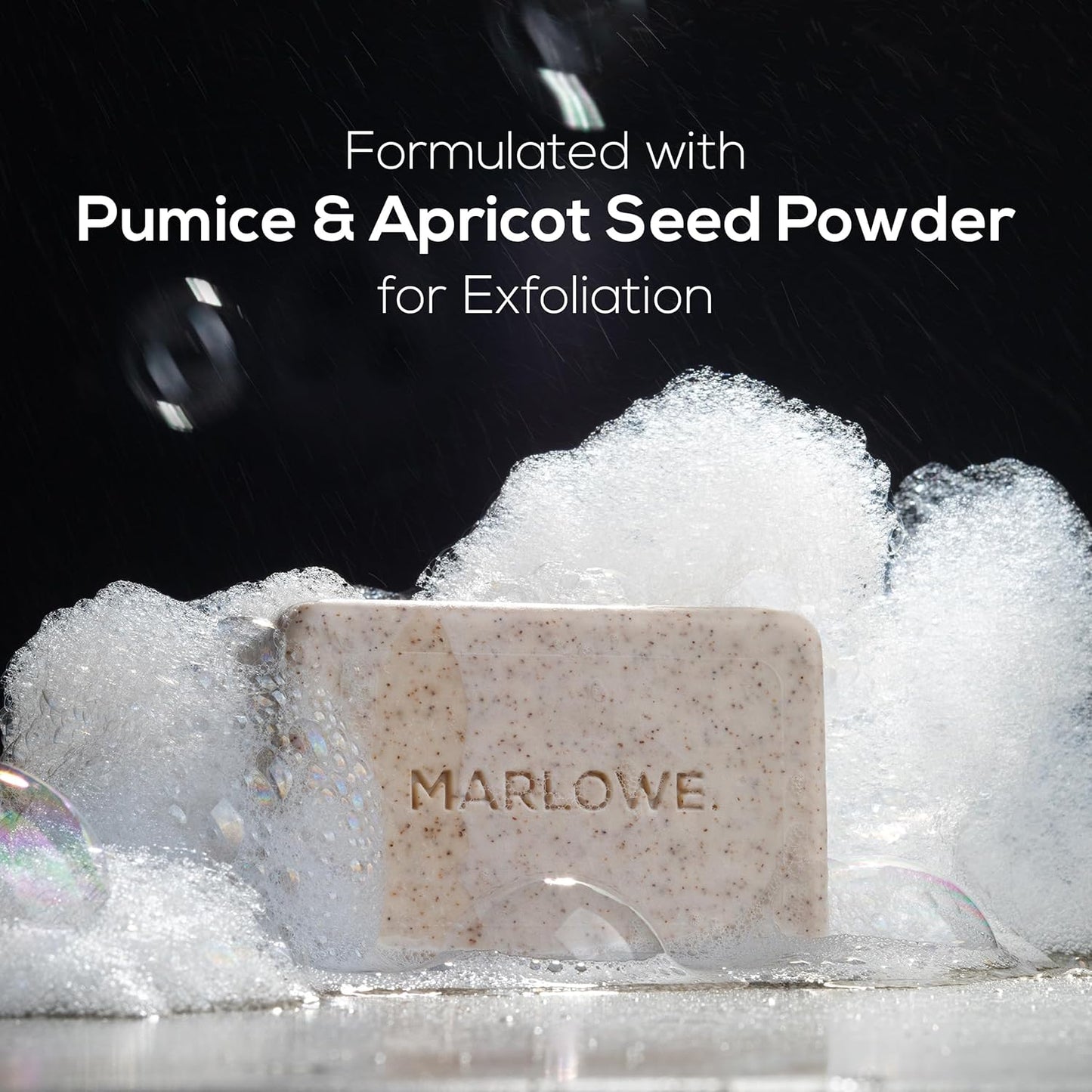 MARLOWE. No. 102 Body Scrub Soap 7 oz, Oud Wood, Exfoliating Soap Bar with Shea Butter, Olive Oil & Green Tea Extracts, Cleanses, Smooths & Revitalizes Skin, Earthy & Smoky Scent