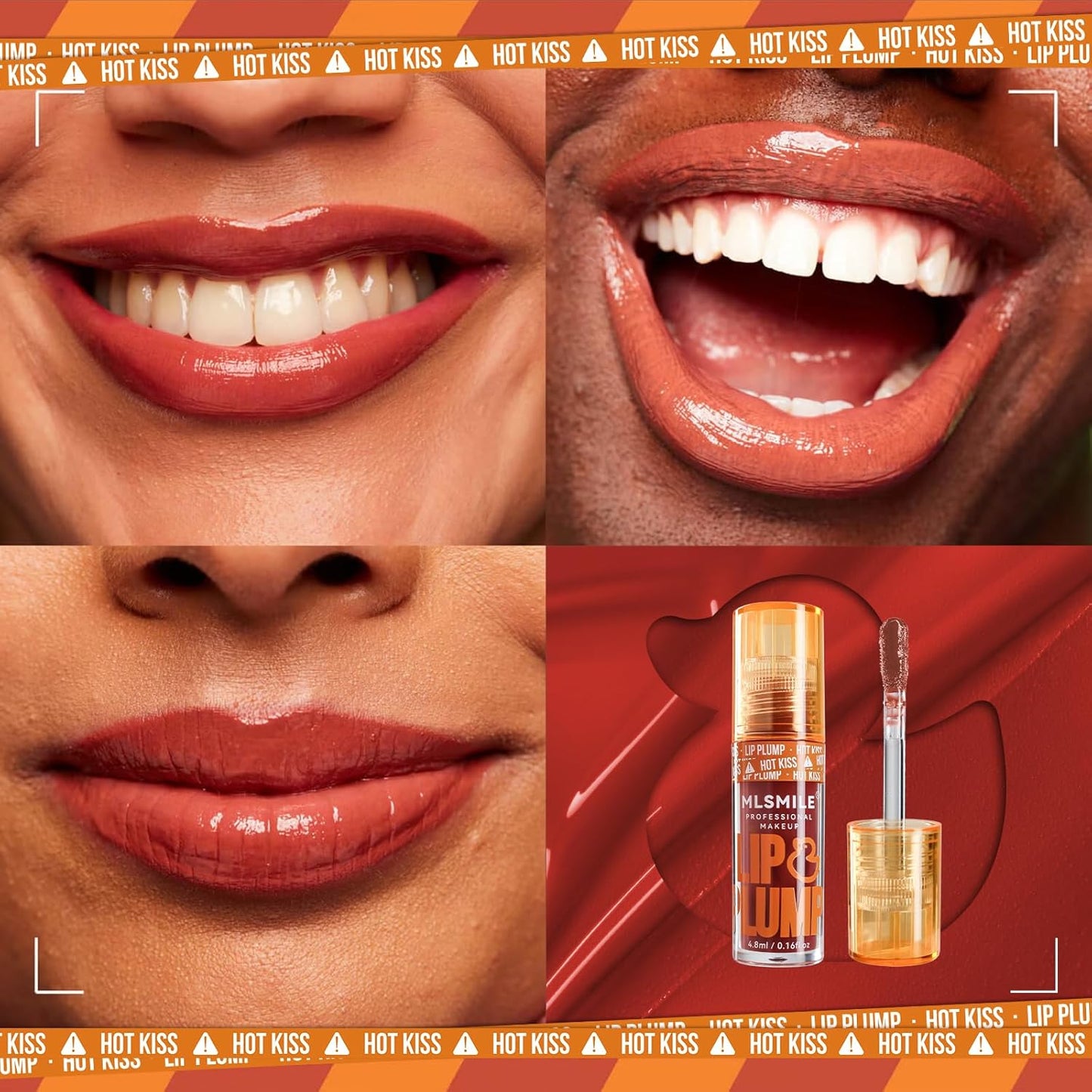 Hydrating Plumping Lip Oil Set, Natural Lip Gloss Plumper with Ginger, Transparent Moisturizing Lip Balm, Tinted Lip Plumper Gloss Make Lips Fuller, Vegan Lip Makeup (Set B, 3Pieces)