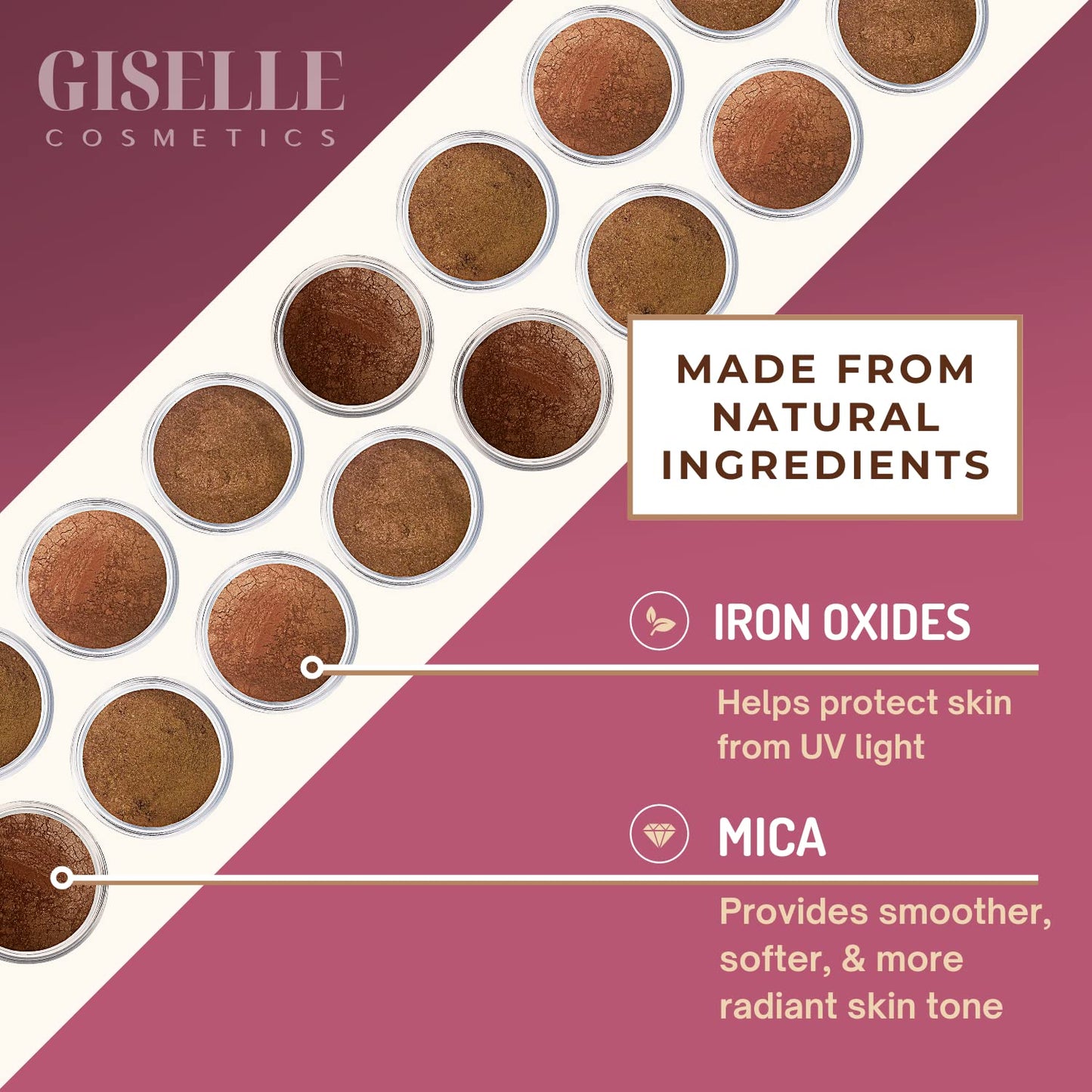 Selfish Bronzer: Organic Makeup with Eyeshadow Palette, Highlighter Makeup, Face Powder, Contour Palette, Travel Size Makeup - Glow, Gold Digger, Dark Bronzer, Loose Powder Makeup