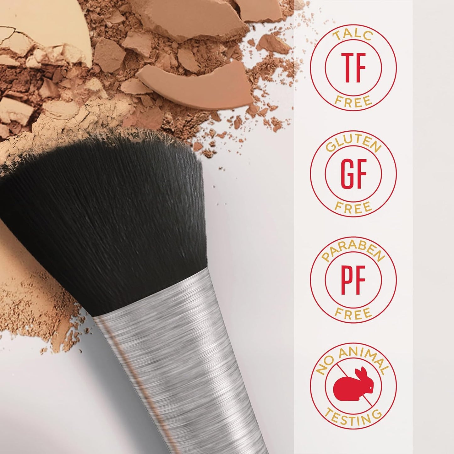 Mirabella Invincible For All Pure Pressed Powder Foundation Makeup - Buildable Mineral Foundation & Blurring Setting Powder for All Skin Types - HD Matte Finishing - Fair F5