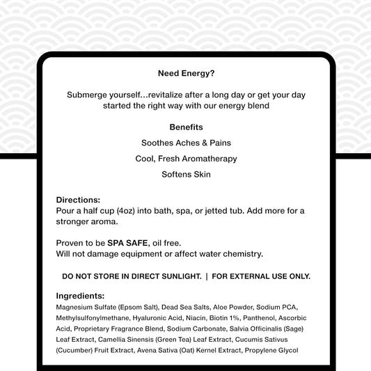 Relax Spa & Bath, Epsom & Dead Sea Salts, Aromatherapy Bath Salts for Hot Tub, Bath, or Spa, Infused with Magnesium, Energy Therapy