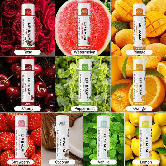 Dmsky Fruit Lip Balm Variety Pack, Hydrating Lip Balm for Men, Women & Kids, 0.15 OZ, 88 count