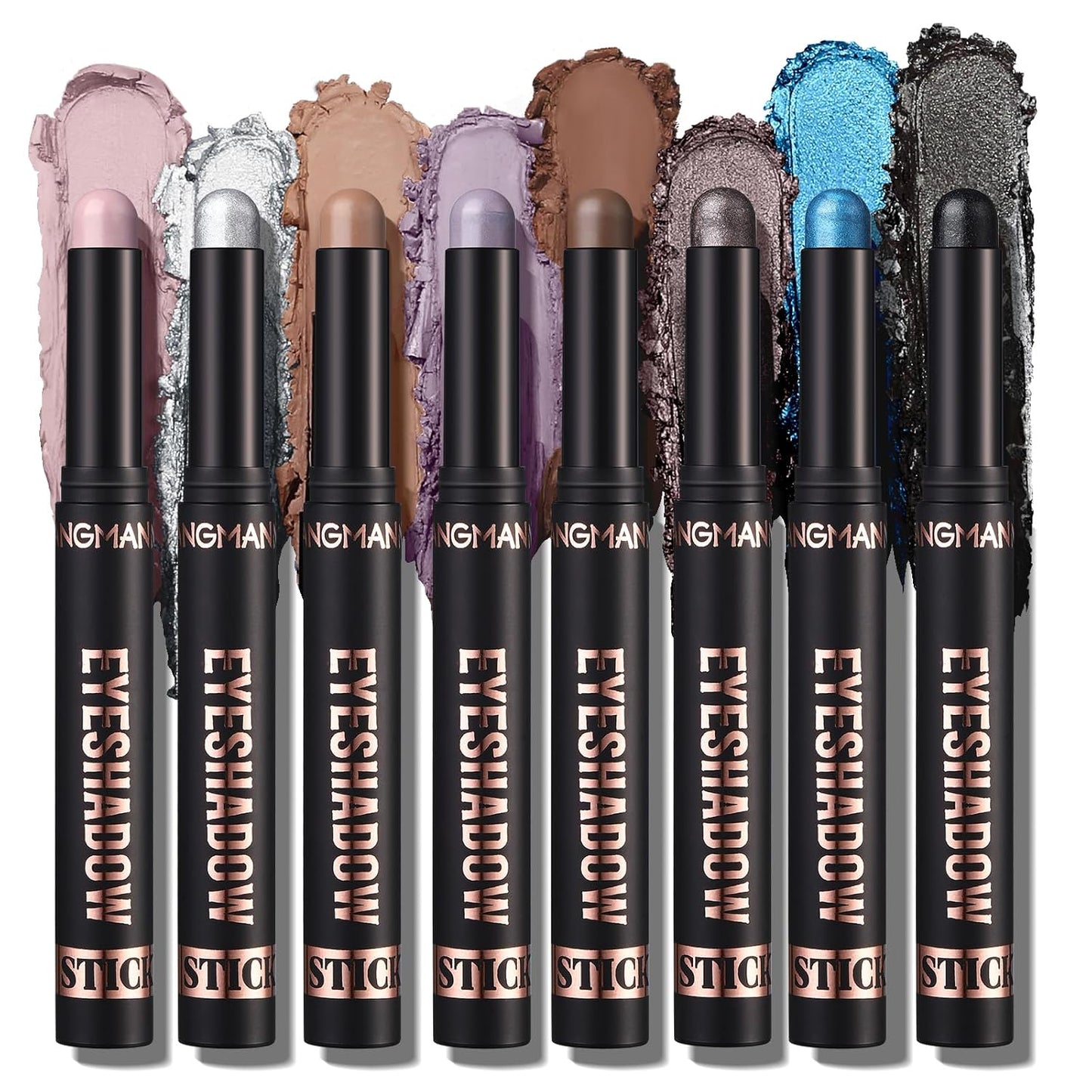 Jolilab Eyeshadow Stick Set, 8 Colors Matte Professional Bright-Colored Contouring and Highlight Stick, Cream Waterproof Long Lasting High Pigmented Eye Shadow. (8, C1)