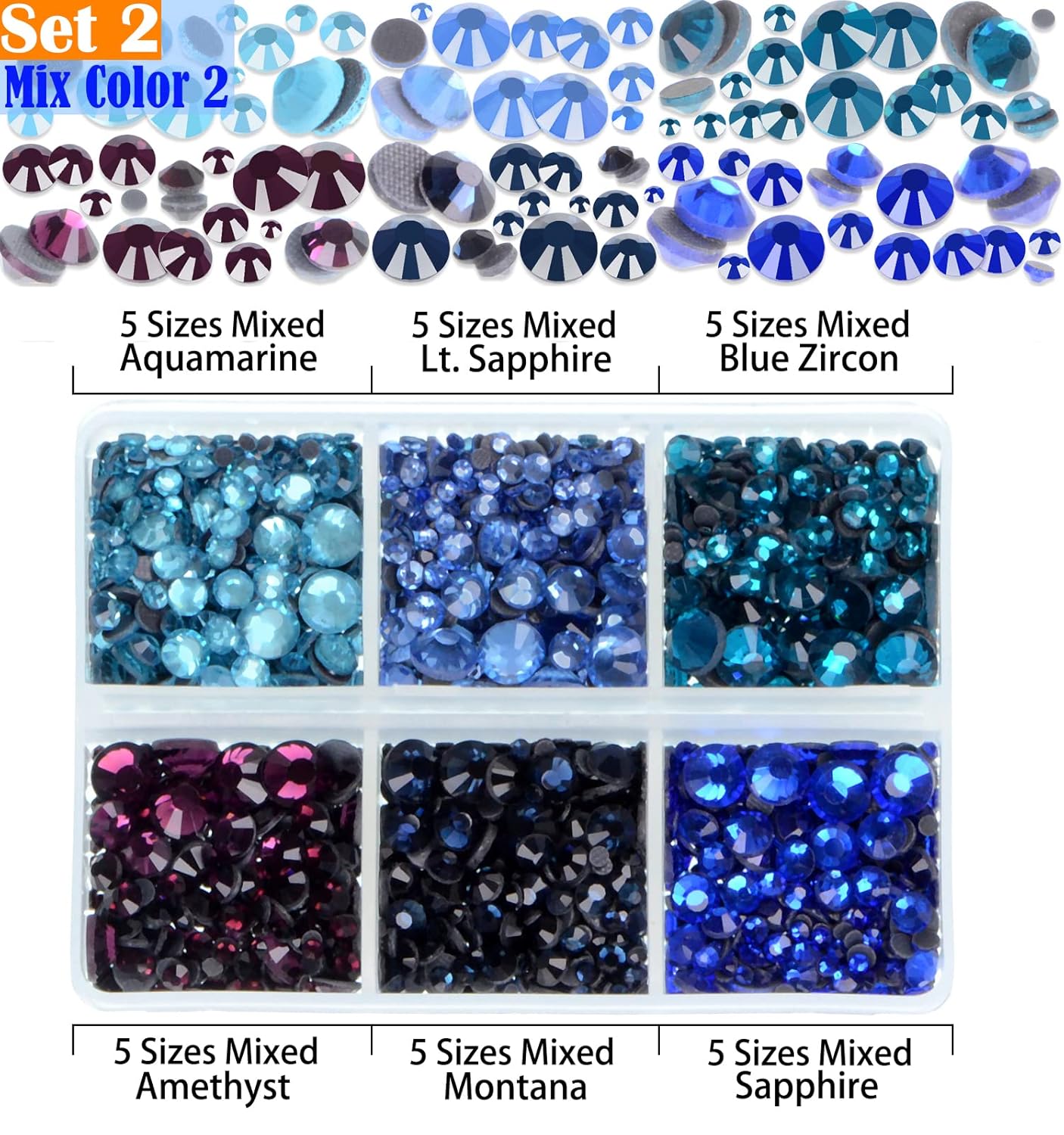 LPBeads 10000pcs Hotfix Rhinestones Flatback Glass Crystal Clear Black and 12 Mixed Color Rhinestone with Tweezers and Picking Pen for Crafts Clothes Nail Art