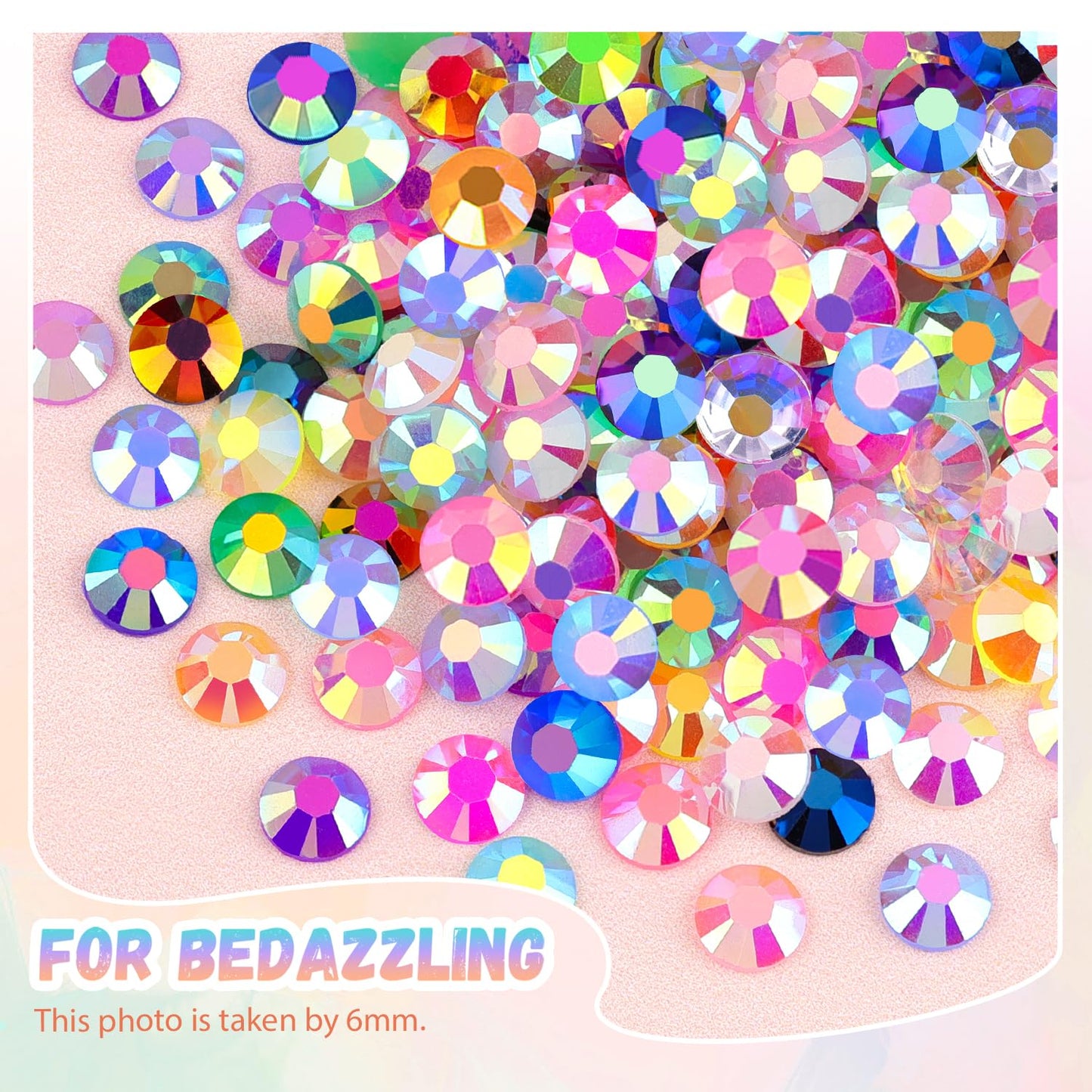 24000Pcs Resin Jelly Rhinestones with Tweezers for Crafting, Multi Colors 3mm Non Hotfix Flatback Gems, Bedazzling Crystal for DIY Crafts Clothing Tumblers Mugs Shoes Decor Nail Art