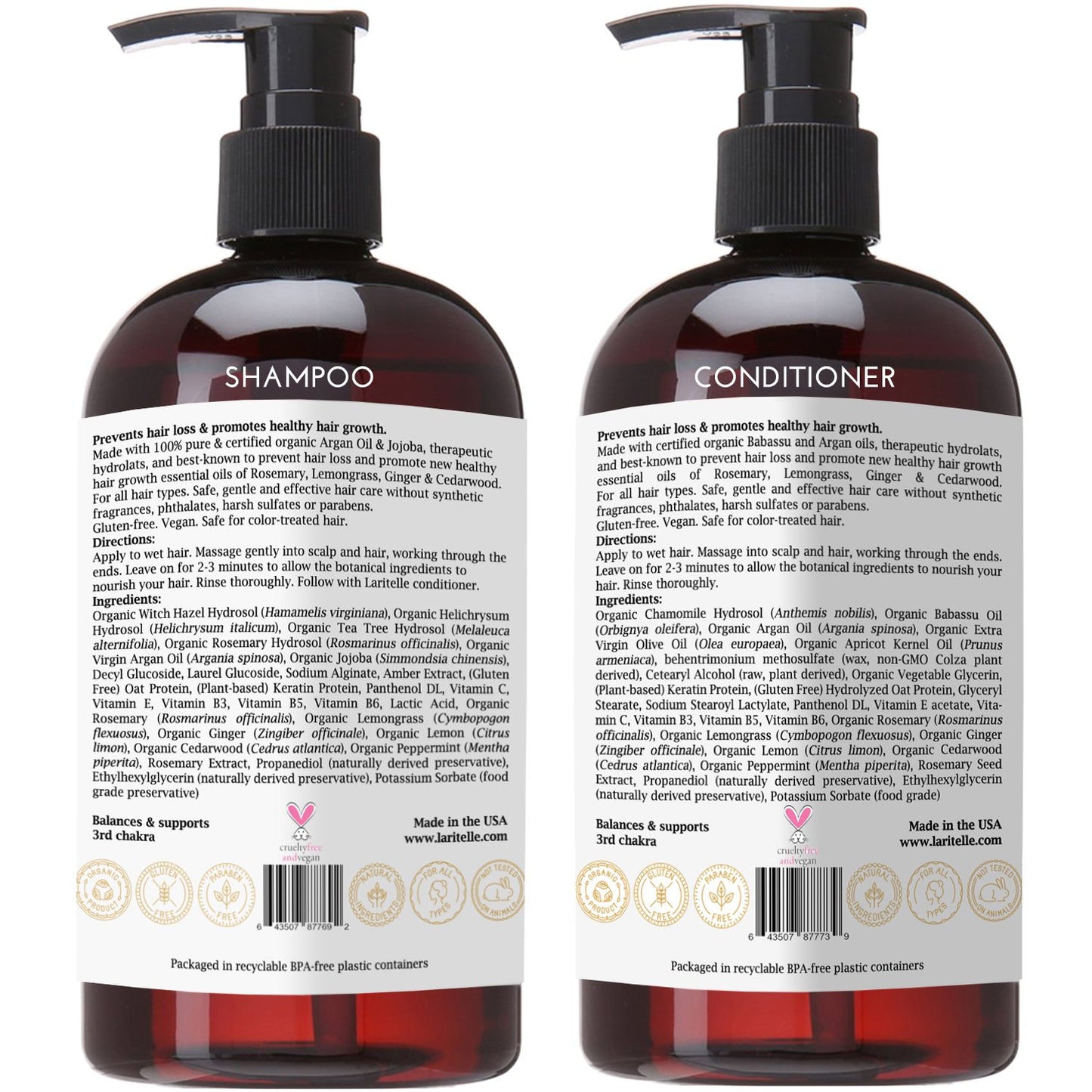 Organic Hair Growth Set – Diamond Strong – Shampoo, Conditioner & Treatment Combo – Nourish, Strengthen & Promote New Hair Growth – Made in USA