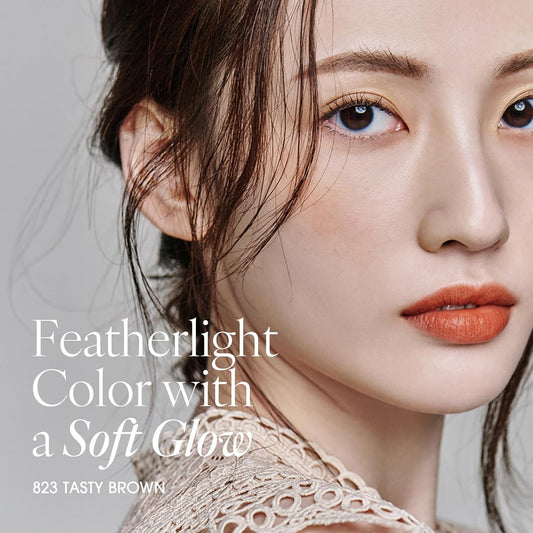 AIR LIPS 823 TASTY BROWN, Lip & Cheek, Natural Soft Matte Finish & Buildable, Airy Formula (1.2g, 0.003 oz.)