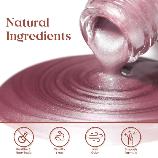 MIZHSE Pink Mirror Nail Polish, Quick Dry Metallic Nail Polish, Air Dry Fast Chrome Nail Lacquer Bright Color Oil-based Nail Art Manicure DIY Home