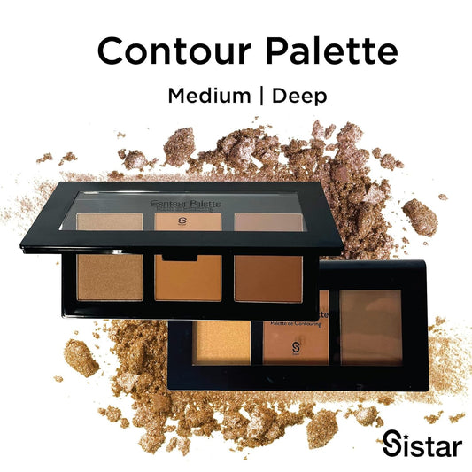 Sistar Shimmer Contour Palettes Define Natural Depth Lighten Darken Shading Bronzing And Highlighting