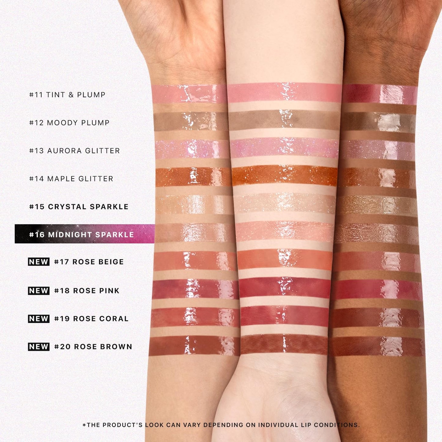 Nature Republic HONEY MELTING LIP GLITTER & PLUMPING (16 MIDNIGHT SPARKLE) SOFT LIP STICK Moisturizing Gloss, Volumizing formula, Color changing Sheer tint, Shine Glimmer Finish, korean make up