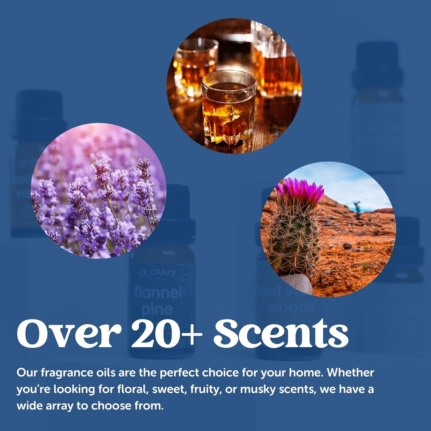 CANDECraftCo Premium Fragrance Oil – Diffuser Oils Fragrances Scented for Home, Candle Soap Making Supplies, Aromatherapy Blends for House (0.34 Fl Oz) (2-Pack, Lavender Vanilla)