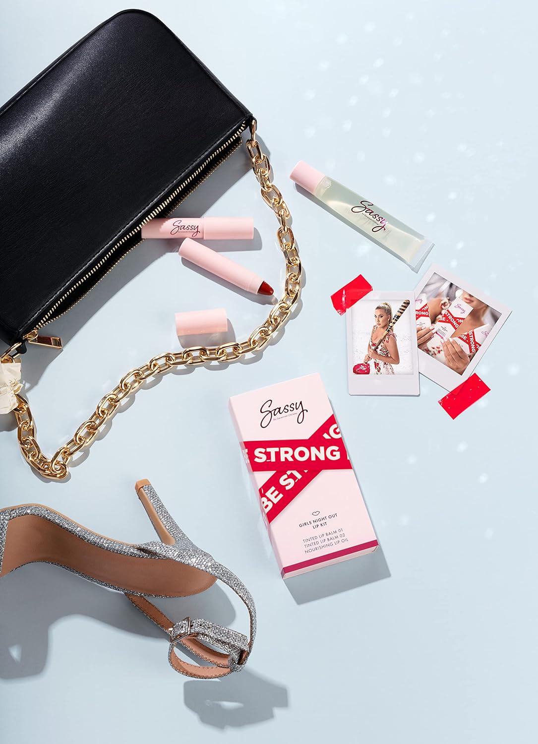 Sassy by Savannah Chrisley Breakup Collection Lip Kit - Contains 2 Balms and Oil to Enhance Your Pout - Nourishing Formulas for Everyday Wear - Luscious and Smoother Results - Girls Night Out - 3 pc