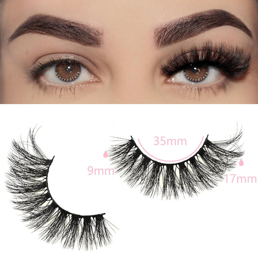 FARRED Cat Eye Lashes Fluffy False Eyelashes 14 Pairs Fake Eyelashes Natural Look Short Natural Lashes Cateye Lash Wispy Volume Eyelash Faux Mink Strip Lashes Pack for Daily Makeup (F27 | 9-17mm)