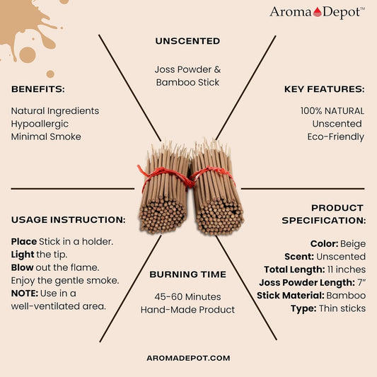 2 Bundles Unscented 200 Wood Pulp 11'' Incense Sticks Per Bundle Premium Natural Uncolored (Punk Sticks) 2 Pack. Add Any Aroma Depot Fragrance Oils to Make Your own Scented Sticks.