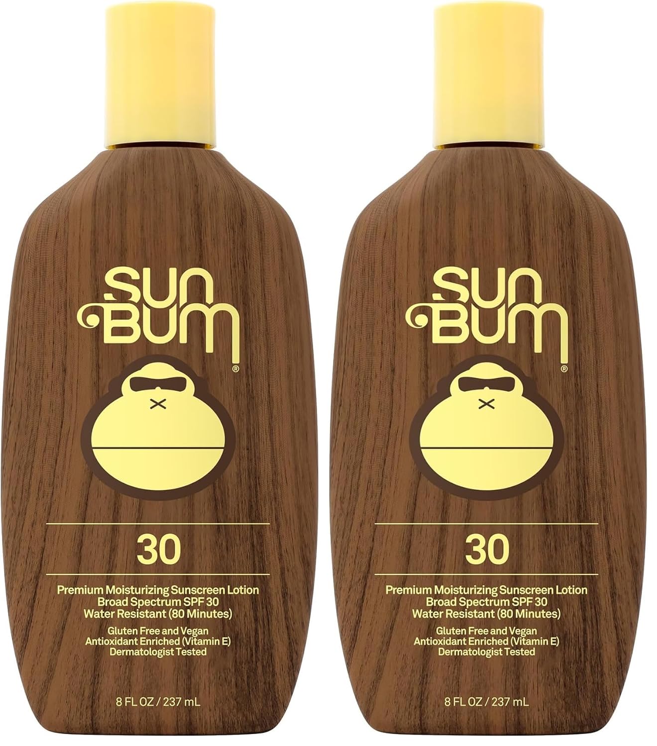 Sun Bum Original Scent SPF 30 Sunscreen Lotion | Vegan and Hawaii 104 Act Compliant (Octinoxate & Oxybenzone Free) Broad Spectrum Moisturizing UVA/UVB Sunscreen with Vitamin E | 8 oz (Pack of 2)