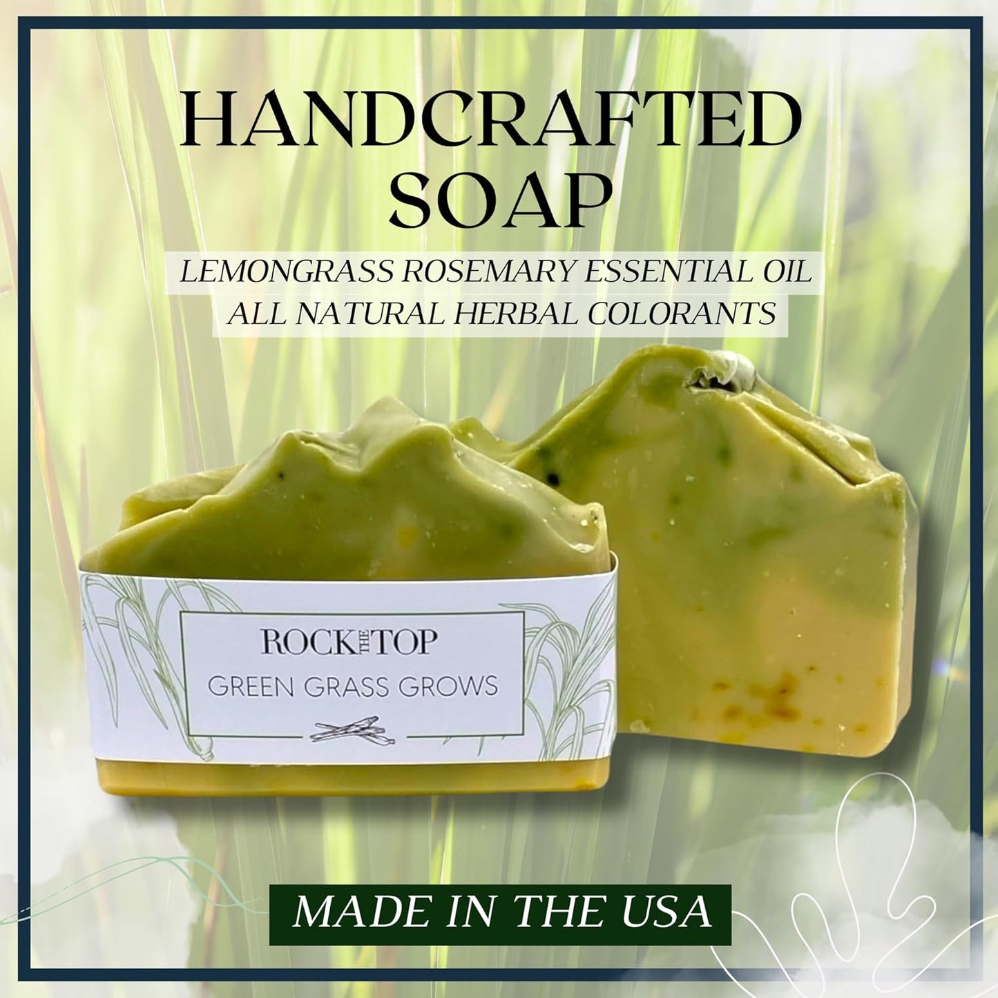 | 6 Lemongrass Rosemary Self Care Gifts for Women, Aromatherapy Epsom Salt Bath Soak, Lavender Soap, Bath Bombs, Bath Salts with Plant Based Loofa Dry Brushing Body Brush Gift